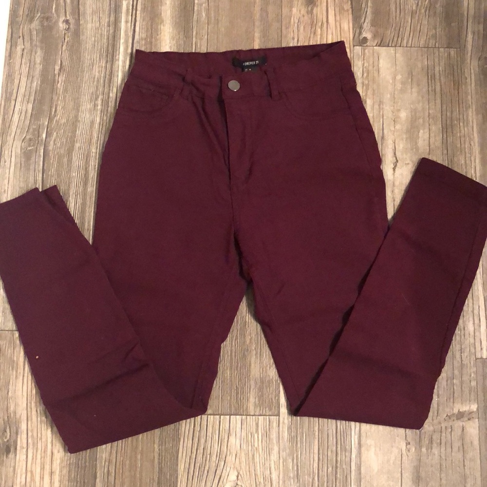 Burgundy Jeggings